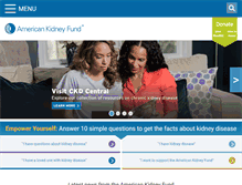Tablet Screenshot of kidneyfund.org